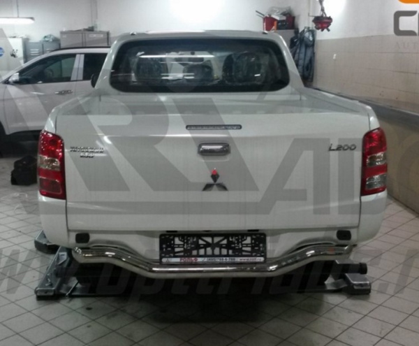 Mitsubishi L200 (15–) Защита заднего бампера одинарная волна d 60 мм, нерж.