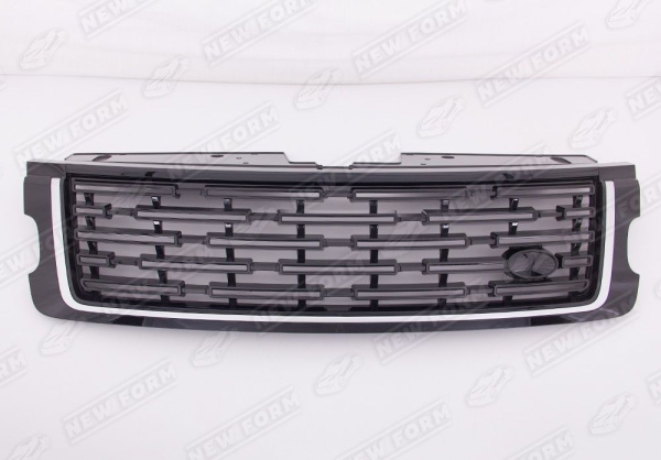 Land Rover Range Rover 4 поколение (рестайлинг) 2017 - 2022 Решетка радиатора дизайн 2023 года черная с серебром