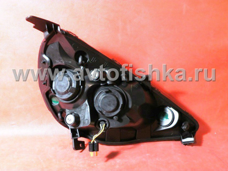 Honda Fit, Jazz (01-06) фары передние линзовые хромированные, комплект 2 шт.