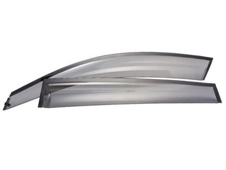 Subaru Forester (2002-2008) дефлекторы окон дымчатые оригинальные, длинные