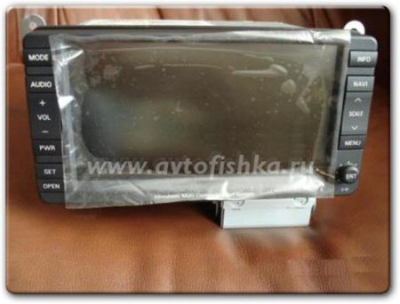Mitsubishi Pajero 2 DIN GPS магнитола Multi Communication System (MMCS) MZ313870, с установочным комплектом, включающий новую переднюю панель и CAN-адаптер. MZ360175EX.