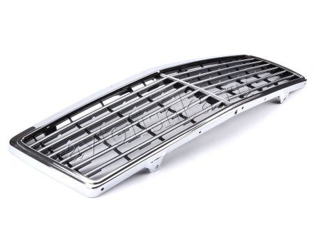 Mercedes S W140 (92-99) решетка радиатора черная, дизайн "Авангард", с рамкой, 13 ламелей