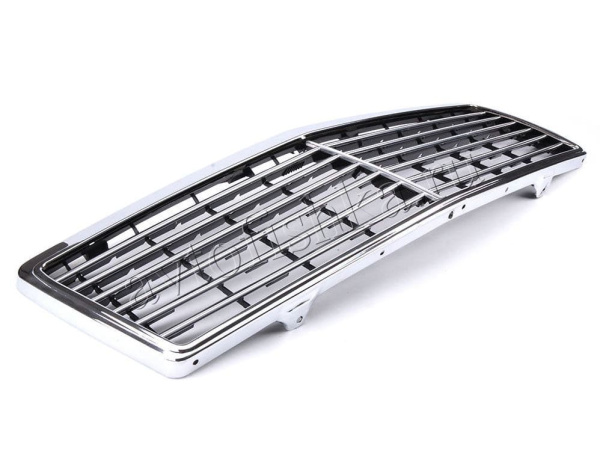 Mercedes S W140 (92-99) решетка радиатора черная, дизайн "Авангард", с рамкой, 13 ламелей