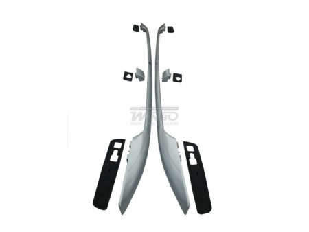 Nissan Patrol Y62 (10-) продольные серебристые рейлинги на крышу, в комплекте 2 шт.