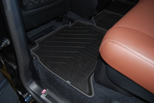 Коврики KVEST 3D в салон LEXUS LX, 2015->, 5 шт. (полистар, черный, черный)