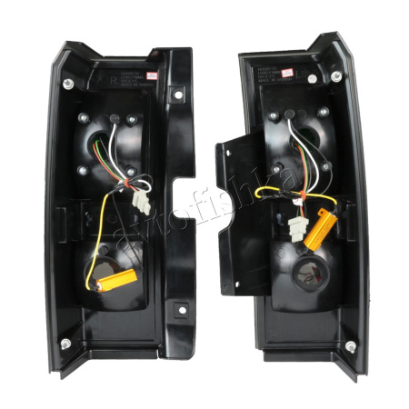 Hummer H3 (05-10) фонари задние хром-тонированные, диодные LED