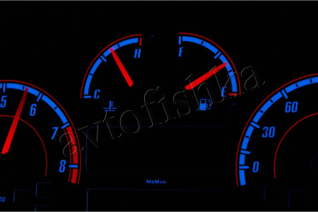 Fiat Punto 2 светодиодные шкалы (циферблаты) на панель приборов - дизайн 1