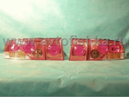Mitsubishi Lancer (92-96) фонари задние красные, дизайн Altezza, комплект лев.+прав.