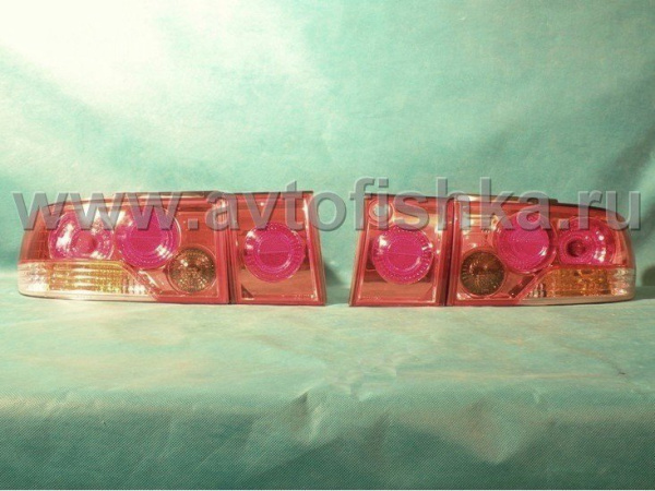 Mitsubishi Lancer (92-96) фонари задние красные, дизайн Altezza, комплект лев.+прав.