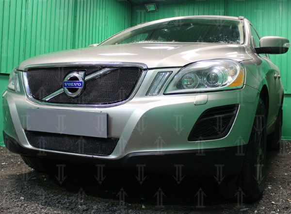 Volvo XC60 (08–13) Защита радиатора Optimal, чёрная, низ