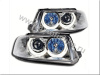 Volkswagen Passat B5 (00-04) фары передние линзовые хромированные, со светящимися ободками, комплект 2 шт.