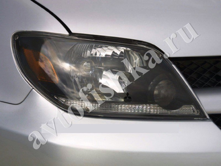 Защита передних фар прозрачная Mitsubishi Outlander 2003-2004