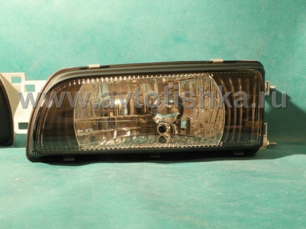 Mitsubishi Lancer (92-96) фары передние черные, комплект 2 шт.