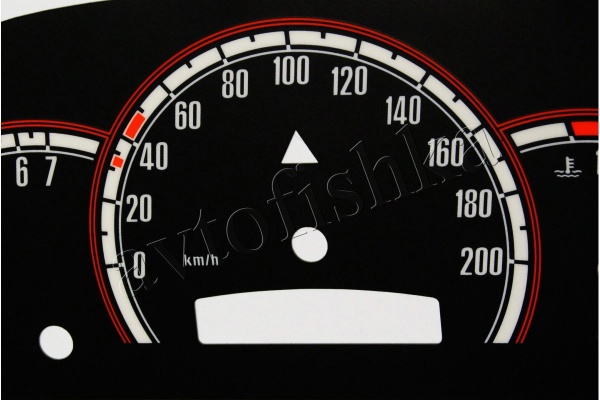 Mercedes Vito W638/2 рестайл светодиодные шкалы (циферблаты) на панель приборов - дизайн 2