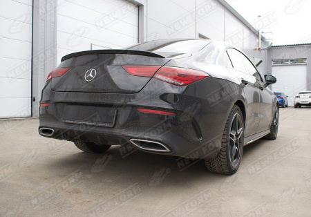 Mercedes-Benz CLA-Klasse C118/X118 2019 - н.в. Диффузор заднего бампера с черными насадками 4.5 AMG