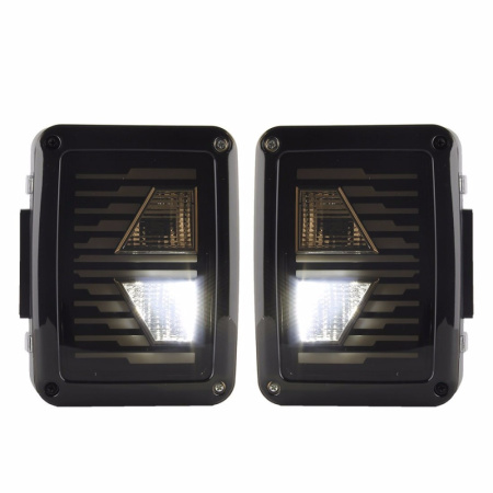 Jeep Wrangler (97-) фонари задние светодиодные черные, комплект 2 шт.