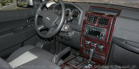 Декоративные накладки салона Jeep Liberty 2008-н.в. Полный универсальный набор