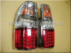 Toyota Land Cruiser Prado FJ90 (96-02) фонари задние светодиодные красно-белые прозрачные, комплект 2 шт.