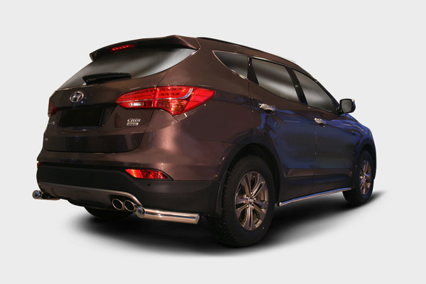 Защита задняя уголки d76,Hyundai Santa Fe 2013-