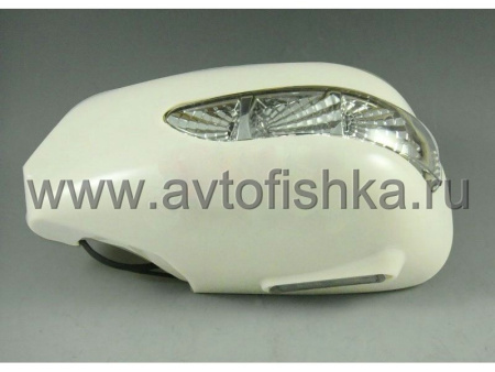 Lexus GS300 (98-03), ES300, Toyota Majesta, Crown корпуса боковых зеркал под покраску, со светодиодными поворотниками и подсветкой Welcome, комплект 2 шт.