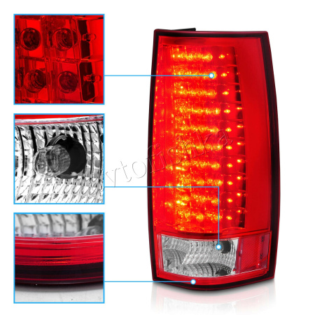 Chevrolet Tahoe, Suburban, GMC Yukon, Denali (07-) фонари задние светодиодные красно-тонированные, комплект 2 шт.