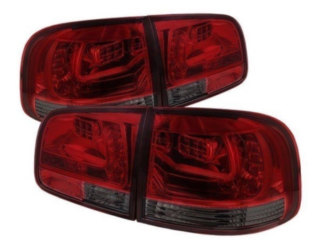 Volkswagen Touareg (02-10) задние тюнинговые диодные фонари красно-тонированные, комплект 2 шт.