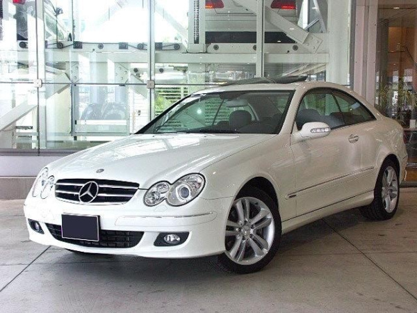 Mercedes CLK W209 (03-09) решетка радиатора черная со звездой, дизайн Big Star, стиль CL, 3 ламели.