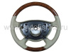 Mercedes W211, W463 G class (2002-2006) руль классический серая кожа - дерево орех, Elegance
