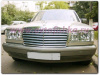 Mercedes S W126 (80-92) серая вставка в рамку радиаторной решетки, дизайн "Авангард"