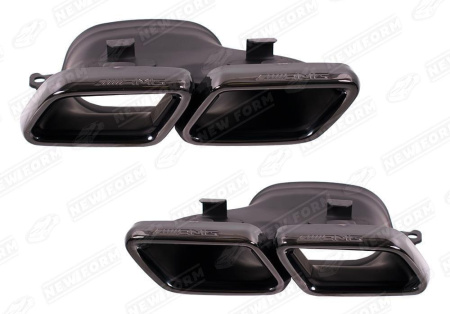 Mercedes-Benz C-Klasse W205 рестайлинг 2018 - 2021 Диффузор заднего бампера 6.3 AMG черный