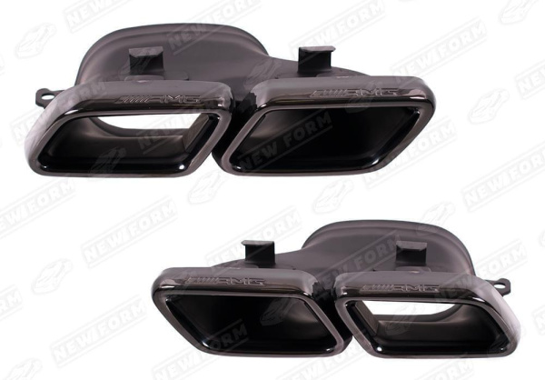 Mercedes-Benz C-Klasse W205 рестайлинг 2018 - 2021 Диффузор заднего бампера 6.3 AMG черный