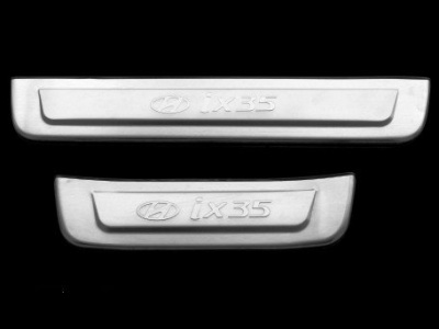 Hyundai Tucson ix35 (10-) накладки порогов дверных проемов из нержавеющей стали, комплект 4 шт.