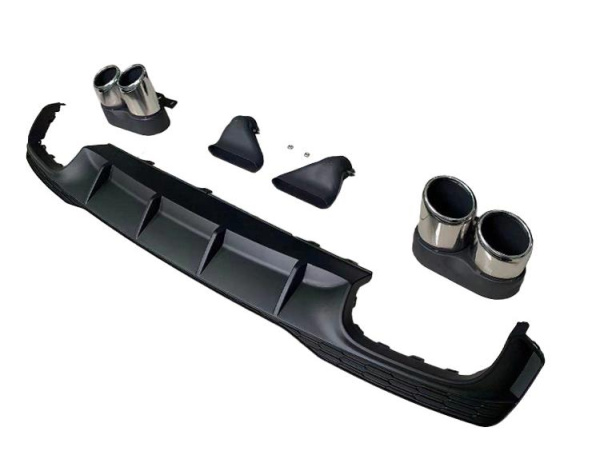 Диффузор S7 S-line с насадками из нержавейки для Audi A7