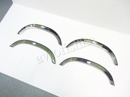 Mercedes Benz W124 с широким молдингом накладки на арки крыльев из полированной нержавеющая сталь, комплект 4 шт.