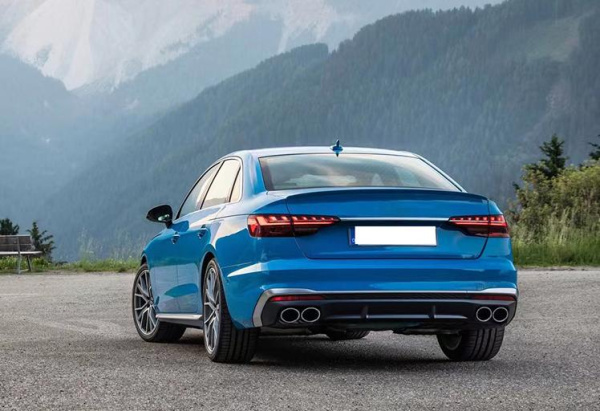 Черный диффузор S4 для Audi A4 2020-2022 S-line