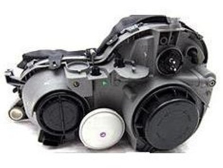 Mercedes CLK W208 (98-02) фары передние линзованные, перфорированные, хромированные, под ксенон, комплект 2 шт