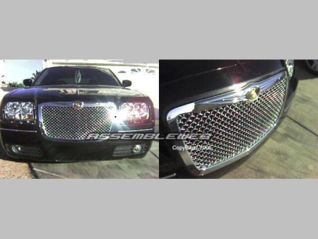 Chrysler 300C (04-09) радиаторная хромированная пластиковая решетка в стиле "Bentley".