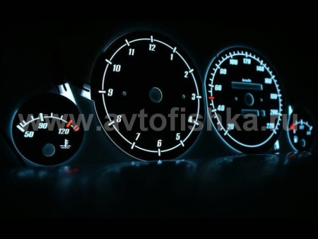 Audi 80, 90 B3, B4 светящиеся шкалы приборов - накладки на циферблаты панели приборов, дизайн № 1