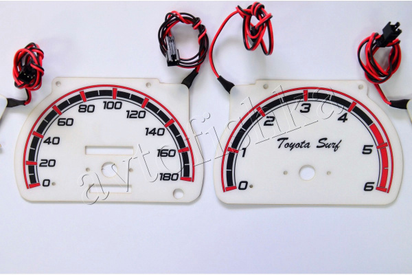 Toyota Hilux / 4 Runner светодиодные шкалы (циферблаты) на панель приборов - дизайн 2