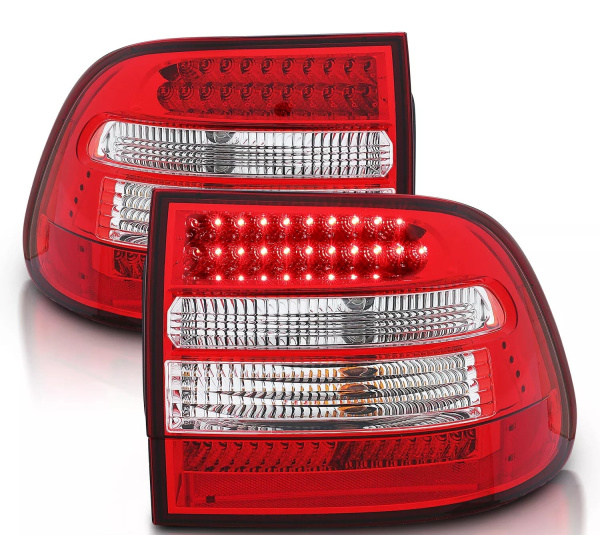 Porsche Cayenne (03-06) фонари задние светодиодные красно-хромированные, комплект 2 шт.