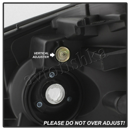 Nissan Titan (04-15), Armada (04-07) фары передние линзовые хромированные, со светящимися ободками и светодиодной подсветкой, комплект 2 шт.