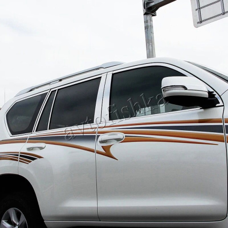 Toyota Land Cruiser 200 (08-20) накладки на окна, молдинги из нержавеющей стали