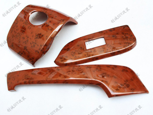 Toyota Land Cruiser Prado 150 (10-) тюнинг салона под дерево, комплект 9 предметов