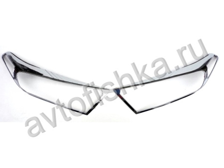 Toyota Highlander (2011-) хромированные рамки на передние фары