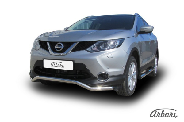 Защита переднего бампера Arbori d57 волна NISSAN QASHQAI 2014-