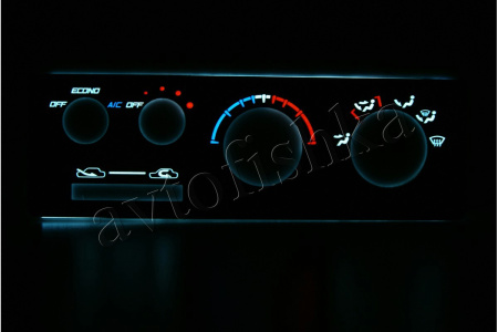 Mitsubishi Pajero 1991-1999 светодиодные шкалы (циферблаты) на климат