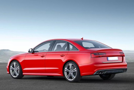 Серебристый диффузор S6 для Audi A6 2016-2018 штатная