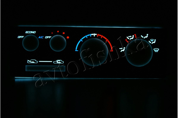 Mitsubishi Pajero 1991-1999 светодиодные шкалы (циферблаты) на климат