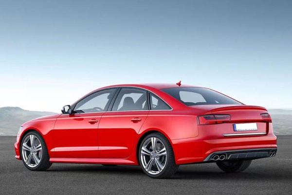 Серебристый диффузор S6 для Audi A6 2016-2018 штатная