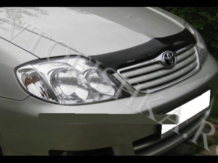 Дефлектор капота тeмный с надписью Toyota Corolla седан, универсал 2002-2006